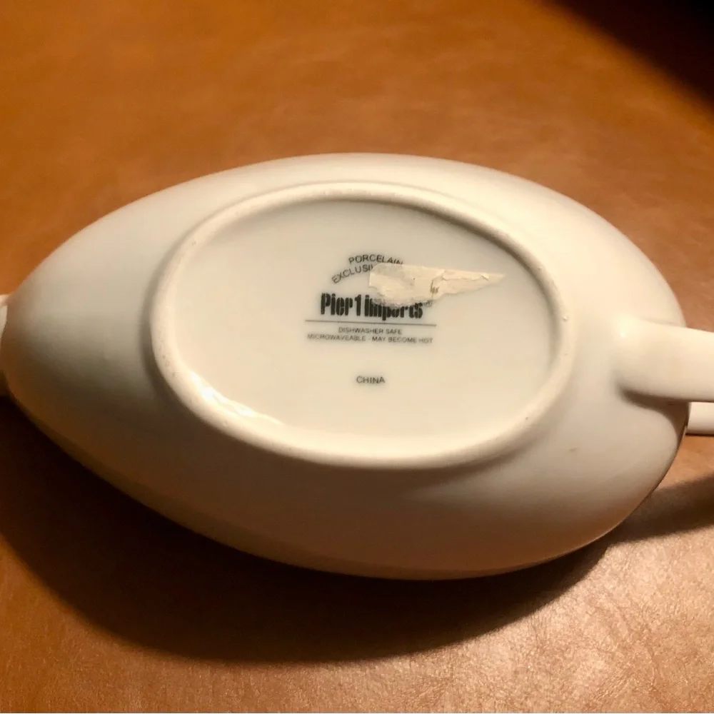 Vintage Pier 1 Imports Porcelain Gravy Boat